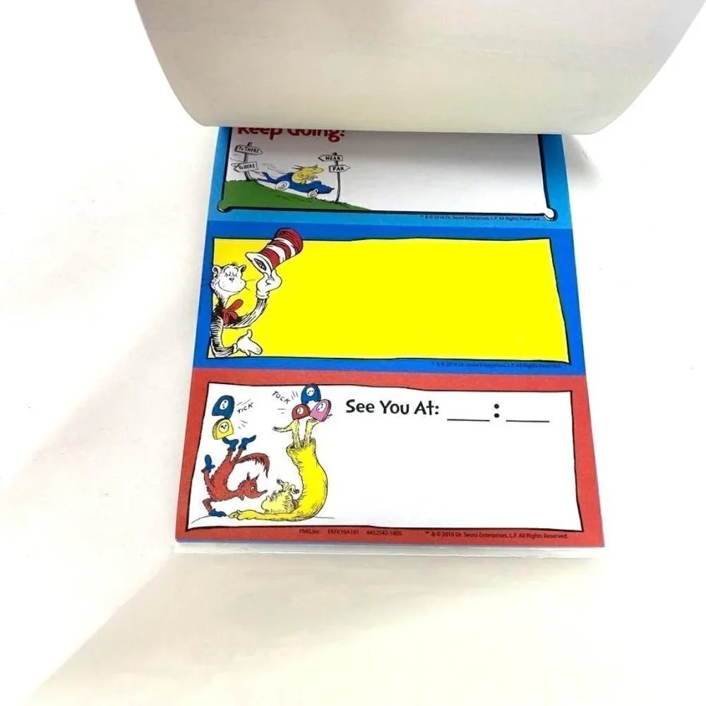 Dr. Seuss Lunch Box Stickers and Notes School Kids Love